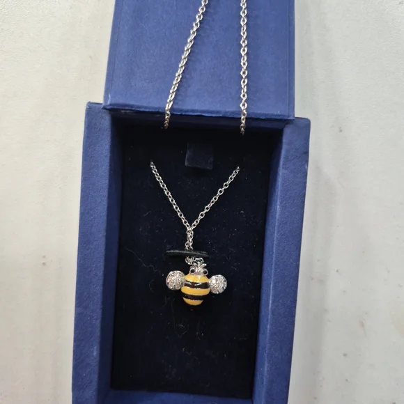 Swarovski Silver and Gold Bee Necklace - Picture 3 of 3